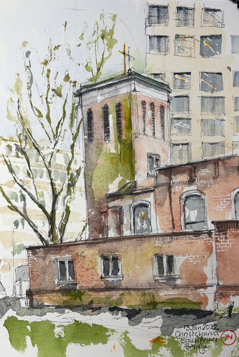 Christchurch Blackfriars Bridge <a href="/ChristChurchSE1/">Christchurch Blackfriars</a> sketched this week. A calm quiet space which is also warm.
More on my website: janesketching.com/2022/01/16/chr…
<a href="/UrbSketchLondon/">UrbanSketchersLondon</a> #urbansketchers #church #southwark <a href="/se1/">SE1 - @se1.news on Bluesky</a> 
<a href="/DANIELSMITH_ART/">DS Art Supplies</a> paints from <a href="/jacksons_art/">Jackson's Art</a>
