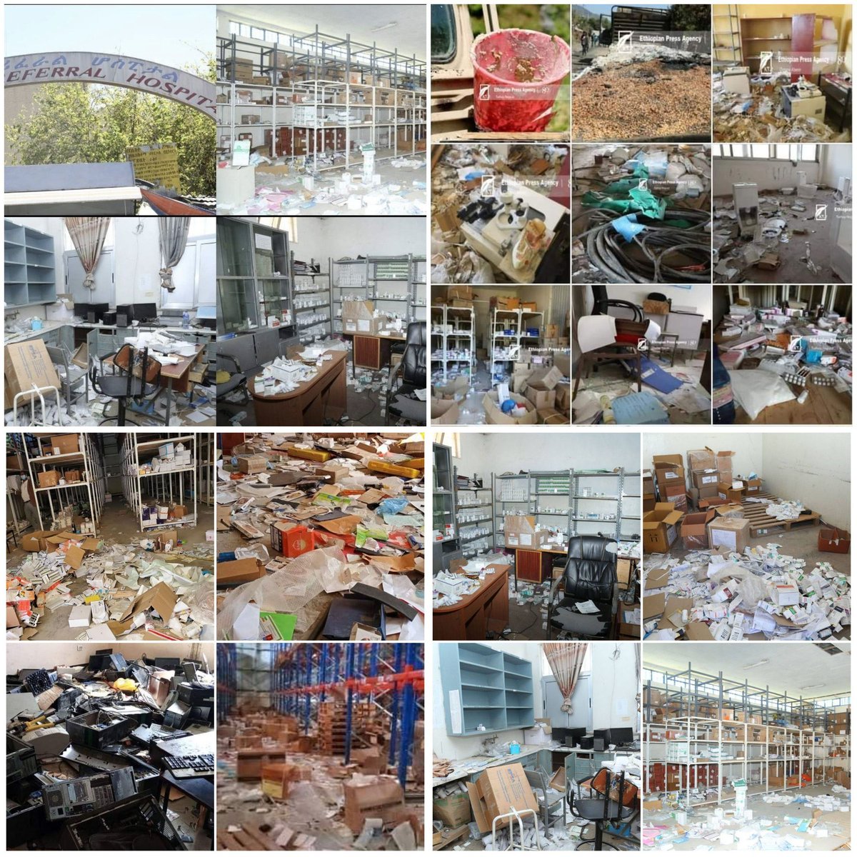 gttefera's tweet photo. Pictures of health facilities destroyed by a Terrorist group in Northern Ethiopia #EthiopiaPrevails  let us  #HealAndRestore #Ethiopia @FMoHealth @em_mehari @Doctors4Ethio @WHO @WHOEthiopia @WHOAFRO @EthiopiaEU @USAIDEthiopia @ethembassyUS @_AfricanUnion #NoMore @rdesalegne https://t.co/o96yRKY7IG