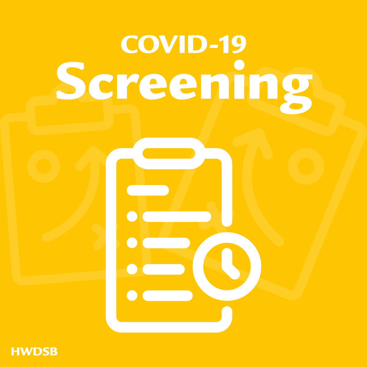 HWDSB's tweet photo. All students, with family help, if necessary, must complete the daily screening for COVID-19 symptoms. Students need to home if sick.

All students must also confirm with an educator, via device or paper log, that they have passed the screening.

More: https://t.co/Zf48i9i0iI https://t.co/7T3VTjpZaj