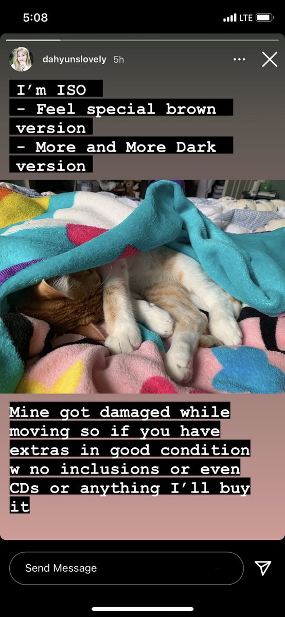 My friend is looking to replace two #twice albums! One feel special brown version and More &amp; More dark version! Doesn’t even need inclusions or even the cd! Message <a href="/dahyunslovely/">abbs || dubu love</a> here or IG if you can sell! <a href="/alicenoob9/">#ALICE aka Alece</a> <a href="/dubsdubu/">kit🦥 ୧⍤⃝💟</a> #twicetrades