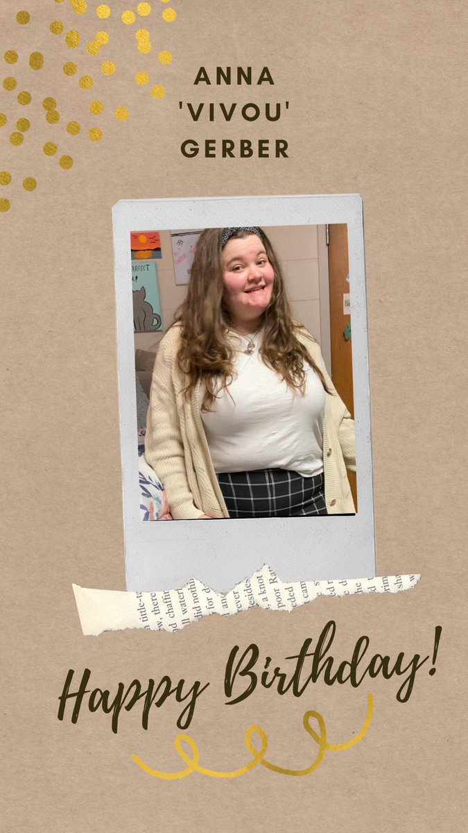 Happy birthday to Anna 'Vivou' Gerber! Have a great day <3