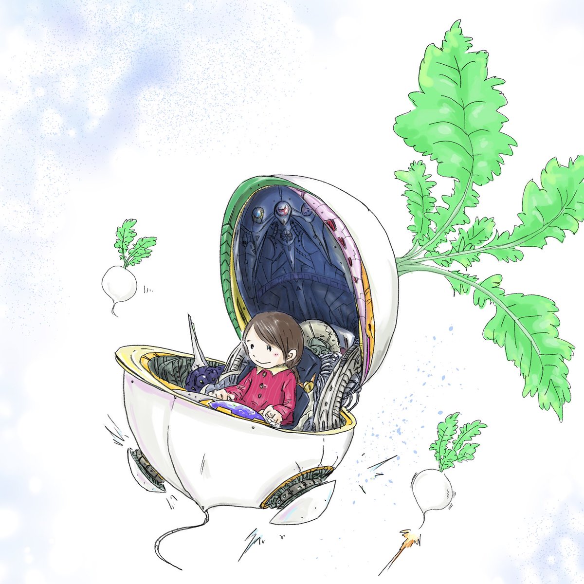 hamachi427's tweet photo. #根菜シリーズ
 #イラスト https://t.co/73sw3oA72C