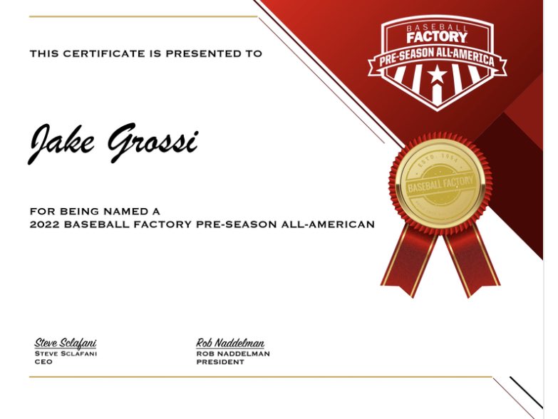 Jake Grossi (@jakegrossi1) on Twitter photo Team USA🇺🇸 Thank you <a href="/BaseballFactory/">Baseball Factory</a> for the invite and opportunity to play this weekend at IMG academy #PSAA Team USA🇺🇸 Thank you <a href="/BaseballFactory/">Baseball Factory</a> for the invite and opportunity to play this weekend at IMG academy #PSAA