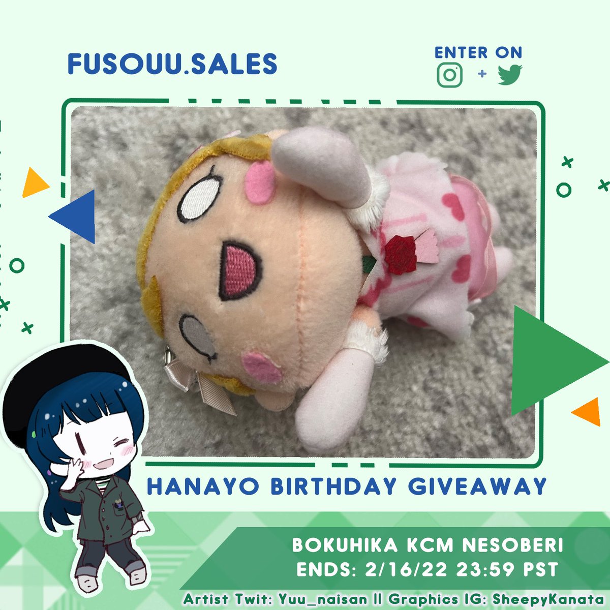 fusouusales's tweet photo. 🎉 Hanayo Birthday Giveaway 🎊 
🍙 BokuHika KCM Nesoberi 🍙 
⭐Follow @fusouusales &amp; @fusouu
⭐Retweet (No QRT)
⭐️Optionally tag a friend for another entry
⭐International
⭐Additional entries on Instagram!
#lovelive
#小泉花陽生誕祭2022
#小泉花陽誕生祭2022 https://t.co/uHEBuGOOQI
