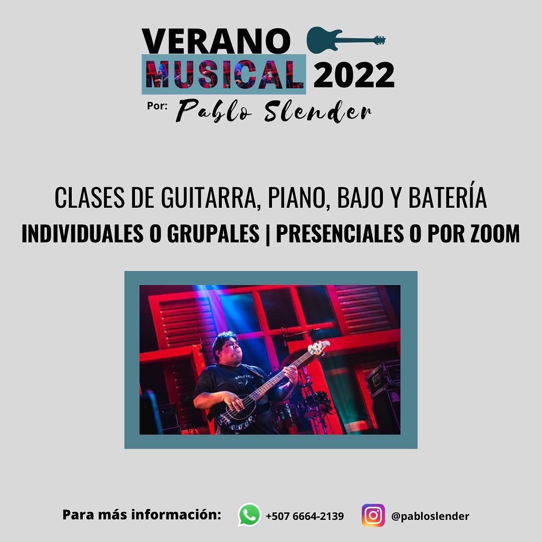 Escríbeme y empieza este verano con tus clases de música. #clasesdemusica #clasesdeverano #panama #pty #piano #guitarra #bajoelectrico #bateria #armonia #composicion