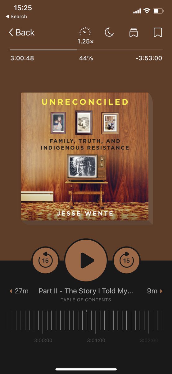 Wow. Only half way through @jessewente #unreconciled & struggling to find words 🙌🏻. What I DO know for sure…this book/story is owed a read/listen from every single white person in Canada.