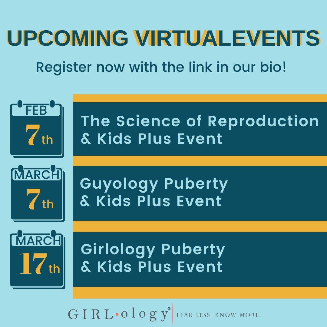 Have you checked out our upcoming virtual events? All programs are hosted by top clinicians and registration is available here: girlology.com/pages/virtual_…