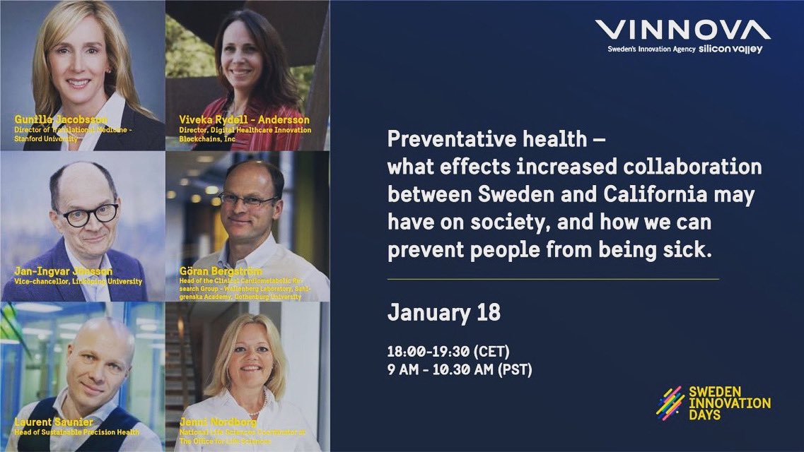 Honored to moderate #healthcare day of <a href="/vinnovase/">Vinnova</a>  #SwedenUS #health #innovation 🩺🧬🌍🇸🇪🇺🇸#SwedenInnovationDays with <a href="/IngerG_Vinnova/">Inger Gustafsson</a> <a href="/StanfordHospMed/">Stanford Division of Hospital Medicine</a> <a href="/liu_universitet/">Linköpings universitet</a> <a href="/StanfordChild/">Stanford Children's</a> <a href="/SahlgrenskaSP/">Sahlgrenska SP</a> sign up: lnkd.in/eCcd5Hty