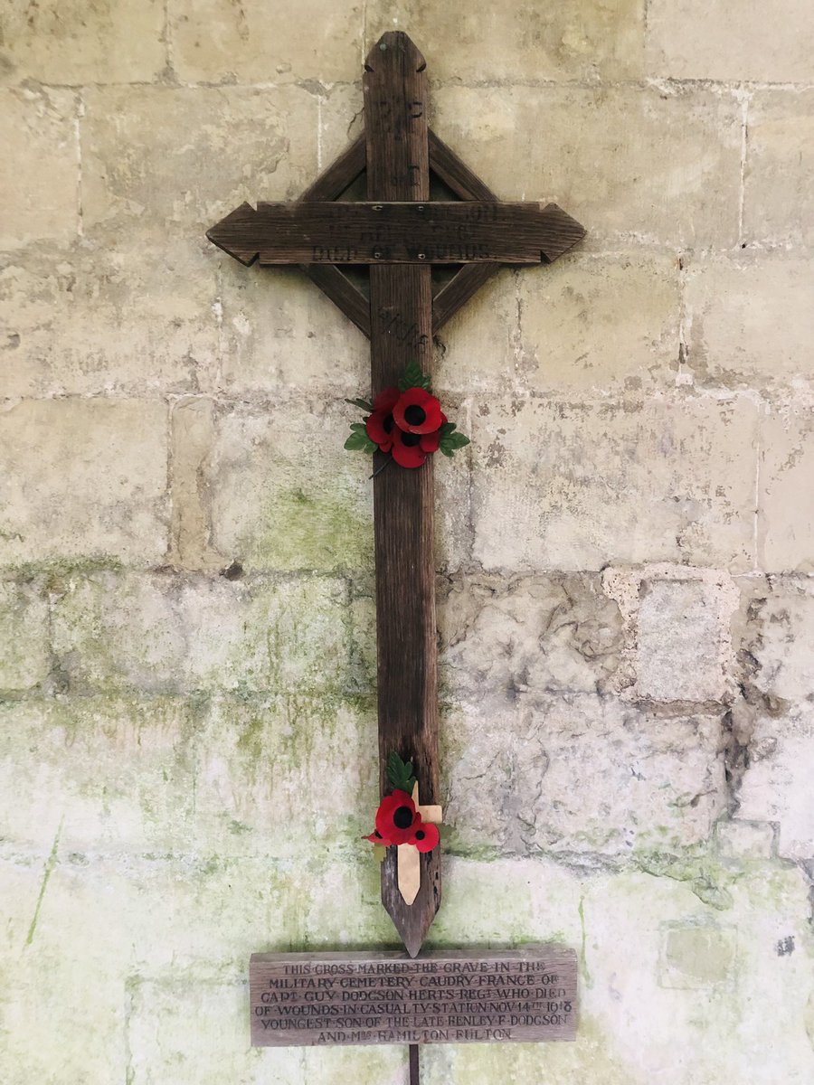 IAlderman's tweet image. Poignant display of original #WW1 grave markers at #Salisburycathedral Considering how many of these markers were originally made, I wonder how many survive today?