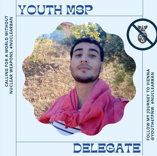 I'm very happy that I will be representing Morocco at the 1st Youth Meeting of State Parties to the UN Treaty on the Prohibition of Nuclear Weapons! I look forward to raising youth voices in nuclear disarmament!

@Youth4TPNW   #youth4tpnw  #youth4disarmament 
#youthMSP22