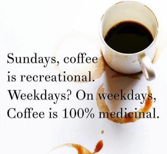 Enjoying my recreationally medicinal coffee. 😁 #Cheers ☕

#sundays #weekendcoffee #coffeebuzz #justaddcoffee #allthecoffee #coffeegirl #caffeinated #javalove