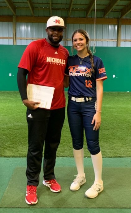 I want to thank Coach Lewis, Coach Frost, Coach Cutler and all the Nicholls State softball team for making this weekend's camp a possibility and a great experience!