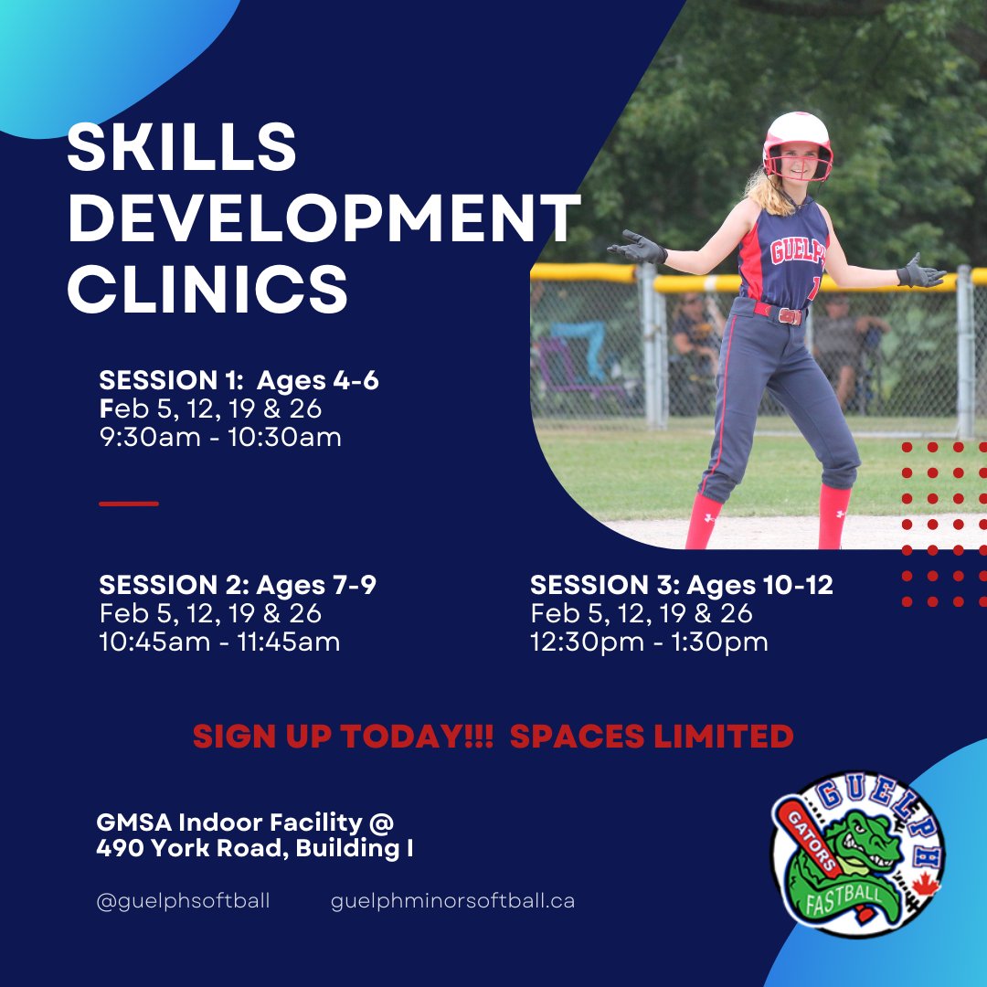Let's gain some skills in the off season!!!

Registration is open!!

We have tentatively booked our Winter skills clinics based on current Ontario government restrictions and we'd love to see you there!

#softballislife #houseleague #cityofguelph #allthingssoftball #lovesoftball