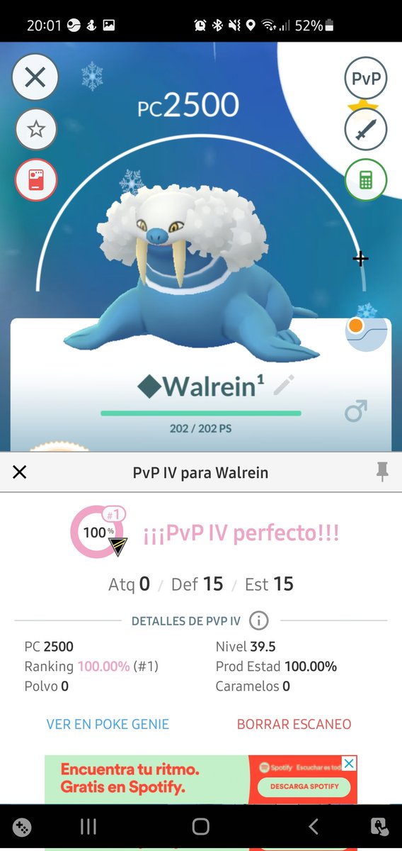 Zetavez's tweet photo. Excelente CD, rank#1 para Super, Ultra y el 100 para la Master 💪🏾
#CommunityDay #SphealCommunityDay #Spheal #Walrein #PokemonGO #PokemonGOCommunityDay #Pokemon #GBL https://t.co/iWTdb2eWzW