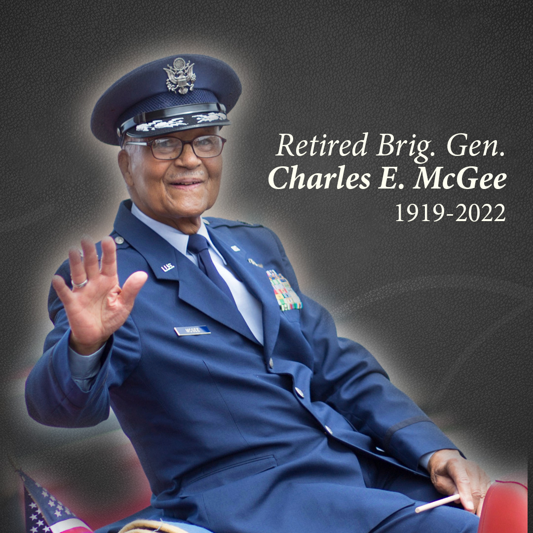 Our country &amp; CC family lost a true American hero today as Brig. Gen. Charles E. McGee '78 passed away at the age of 102.

He was one of the last surviving Tuskegee Airmen &amp; was a WWII, Korean &amp; Vietnam War veteran. He served his country proudly &amp; we honor him for his service.