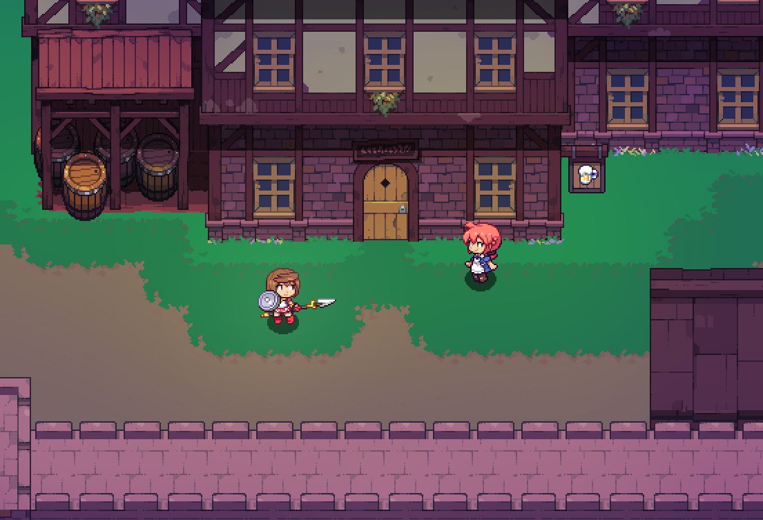 HepariArt's tweet photo. 'The Owl's Nest' is the hub area you return to after each run to the 'dungeon'.
Unique characters who settle into this town will will provide you with dialogues, quests and upgrades that you purchase over time.
#indiedev #pixelart #pixelprincessblitz https://t.co/VE7Z6FBIsq