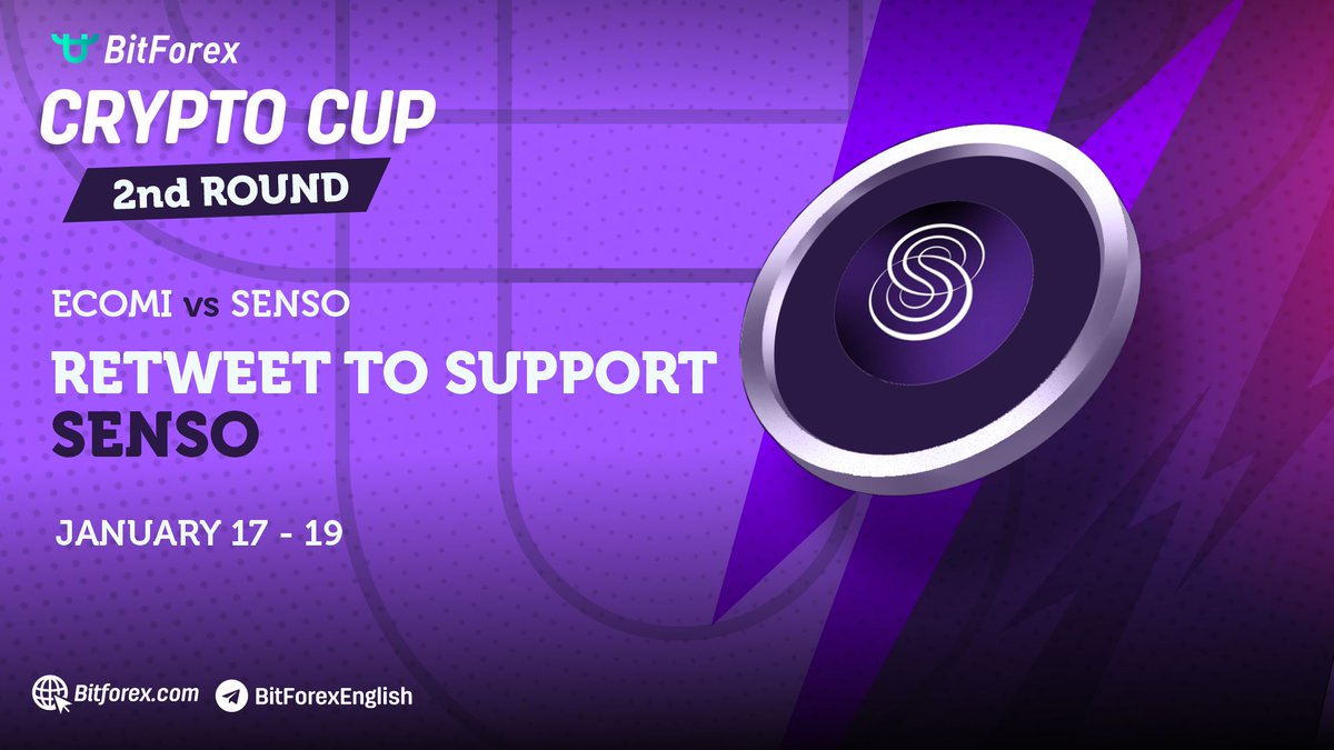 🙃Match 6⃣ - ECOMI vs SENSO TOKEN

If you support #SensoToken retweet this post! 

✅Remember that you can complete the other tasks to join our $30,000 in rewards giveaway here: gleam.io/Inp9z/bitforex…

<a href="/SensoToken/">SENSO Token✨</a> #Sensorium #SENSO #Bitforex #CryptoCup