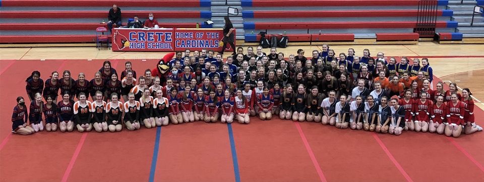 CreteCheer's tweet image. Our first showcase was a SUCCESS!!!! Big thank you to all these teams that made it we loved having you there! ❤️💙