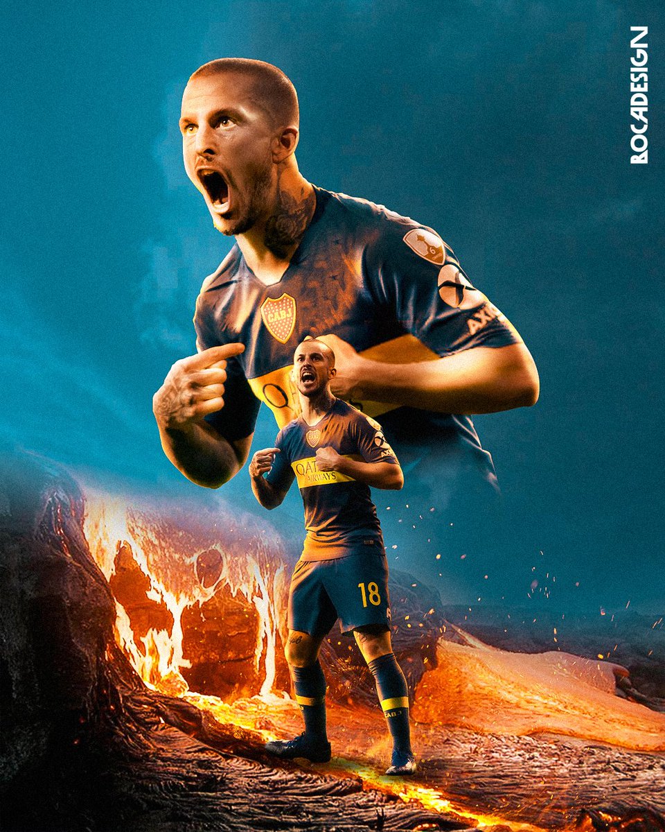 boca_design's tweet photo. El "Pipa" vuelve a la #Boca! 💙💛💙 https://t.co/83JXY89j2J