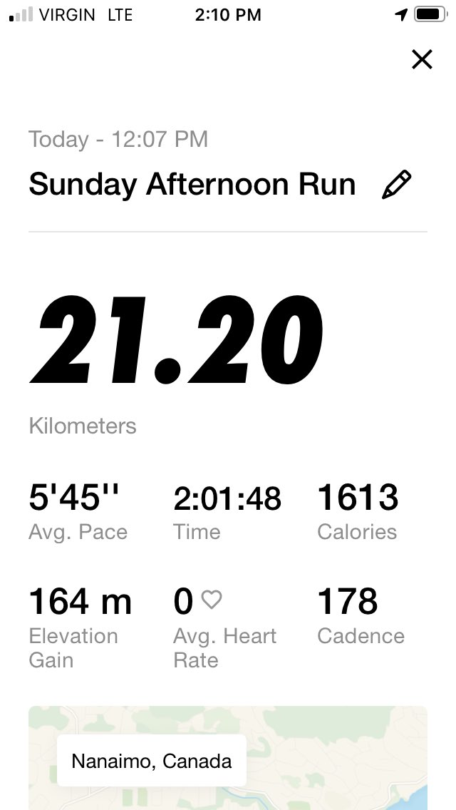 Mariahcharleson's tweet photo. Didn’t plan on it but randlomy ran a half marathon today just cause. #sundayvibes #noaclnoproblem https://t.co/vJbnR4xVeN