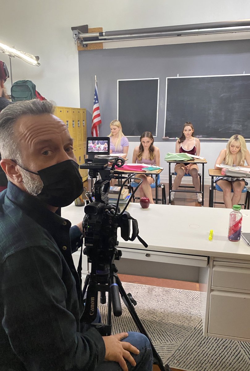 Another great day on set… with FOUR hot young school girls and some old guys behind the camera. 
@aften_opal @lilylouofficial @sinclaireava @elizaevesxxx