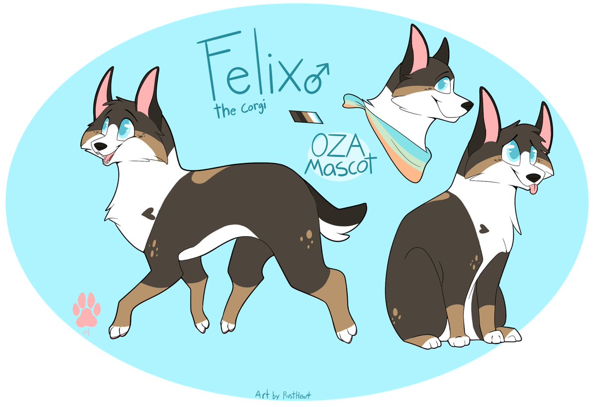 OzaOfficial1's tweet photo. The results are in!
OZA’s new mascot will be called Felix!

Here is his official reference sheet made by @TheRustHeart https://t.co/2uzf8c9SkU