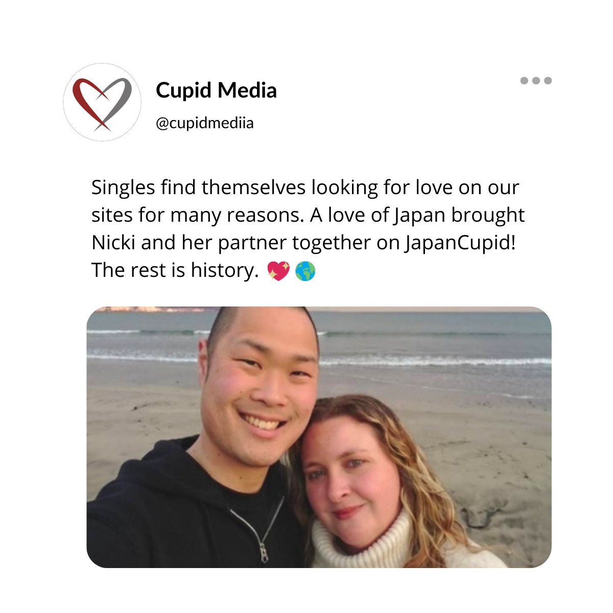 CupidMedia's tweet photo. Meet Nicki! She joined @Japan_Cupid just before she began her new life in Japan.

"I had planned to move to Japan so I stopped looking for a relationship in my country and started looking for people in Japan. Now 1 year later I am happy with my partner, and we have decided to ... https://t.co/zQqdge2iVh