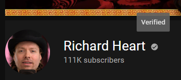 I'm verified on youtube.