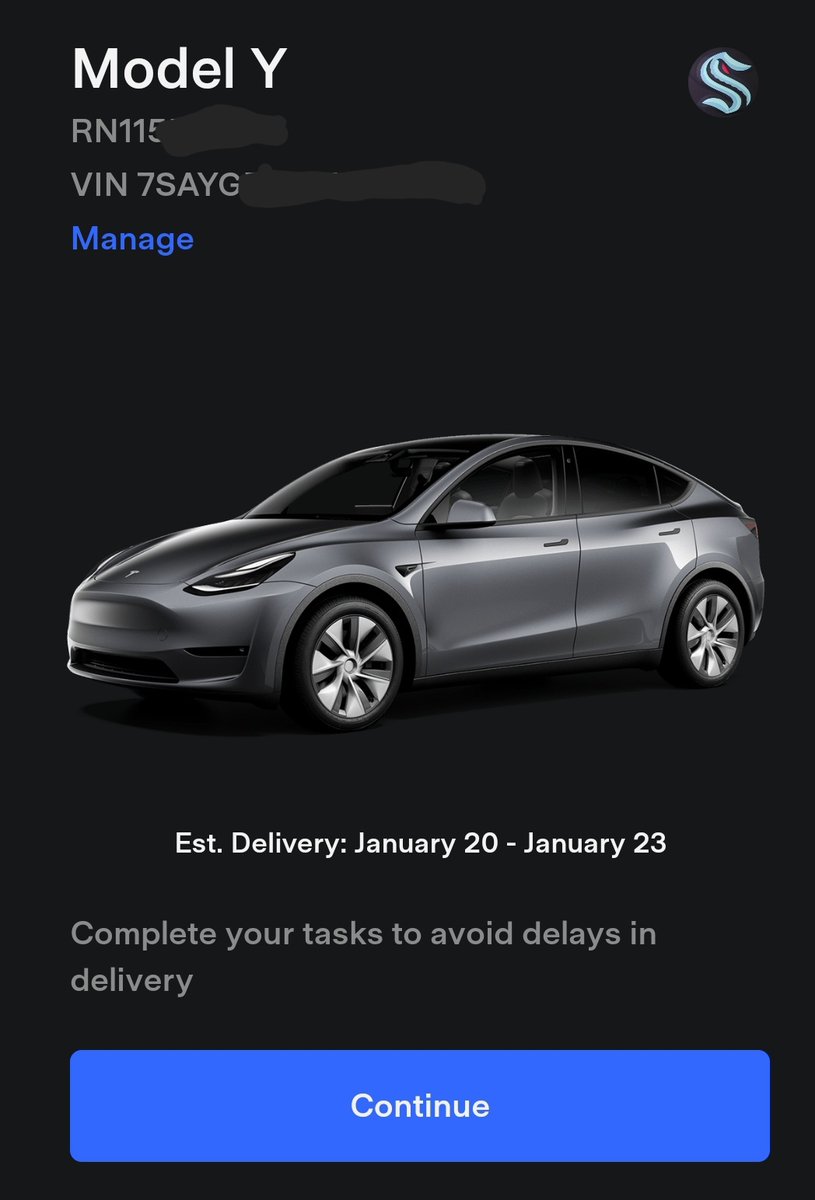 Chewie_Hawk's tweet photo. I've got a VIN! 🥳🎊🙌🏼

#Tesla #TeslaModelY https://t.co/IP7t9YTEzH