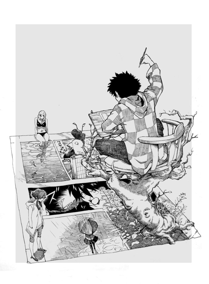 #フォロワー10000以下の一次創作作家発掘フェス 

前半三枚が15年前の絵ってえぐいな 