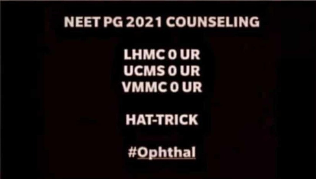 IshikaChhabra11's tweet photo. No seat in Radiology, Ophtha in top Delhi colleges for UR.
#Shameongovernment https://t.co/xDGCACSckD