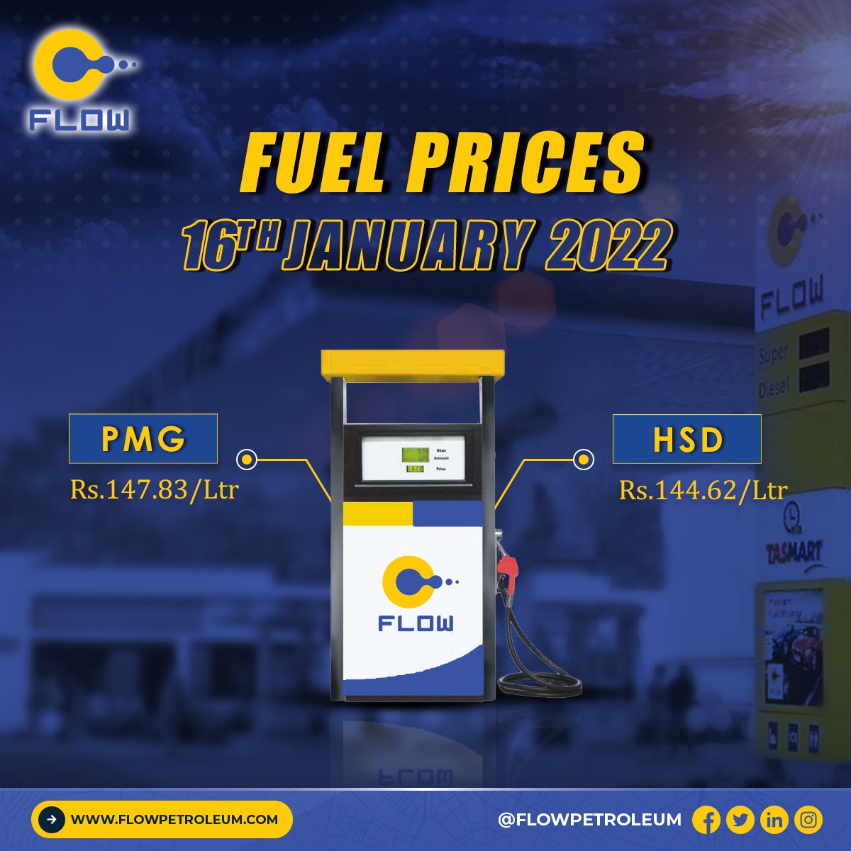 flow_pvt's tweet image. Following are the prices of petroleum products available at our retail outlets, taking effect as of January 16th 2022, with respect to the notification as issued by the Oil &amp;amp; Gas Regulatory Authority.

 #flowpetroleum #fuelingthefuture #priceupdate #oilandenergy
