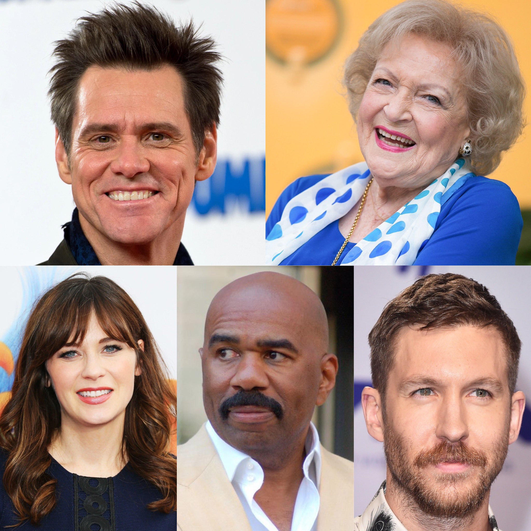 Happy Birthday Jim Carrey, Betty White, Zooey Deschanel, Steve Harvey, and Calvin Harris   