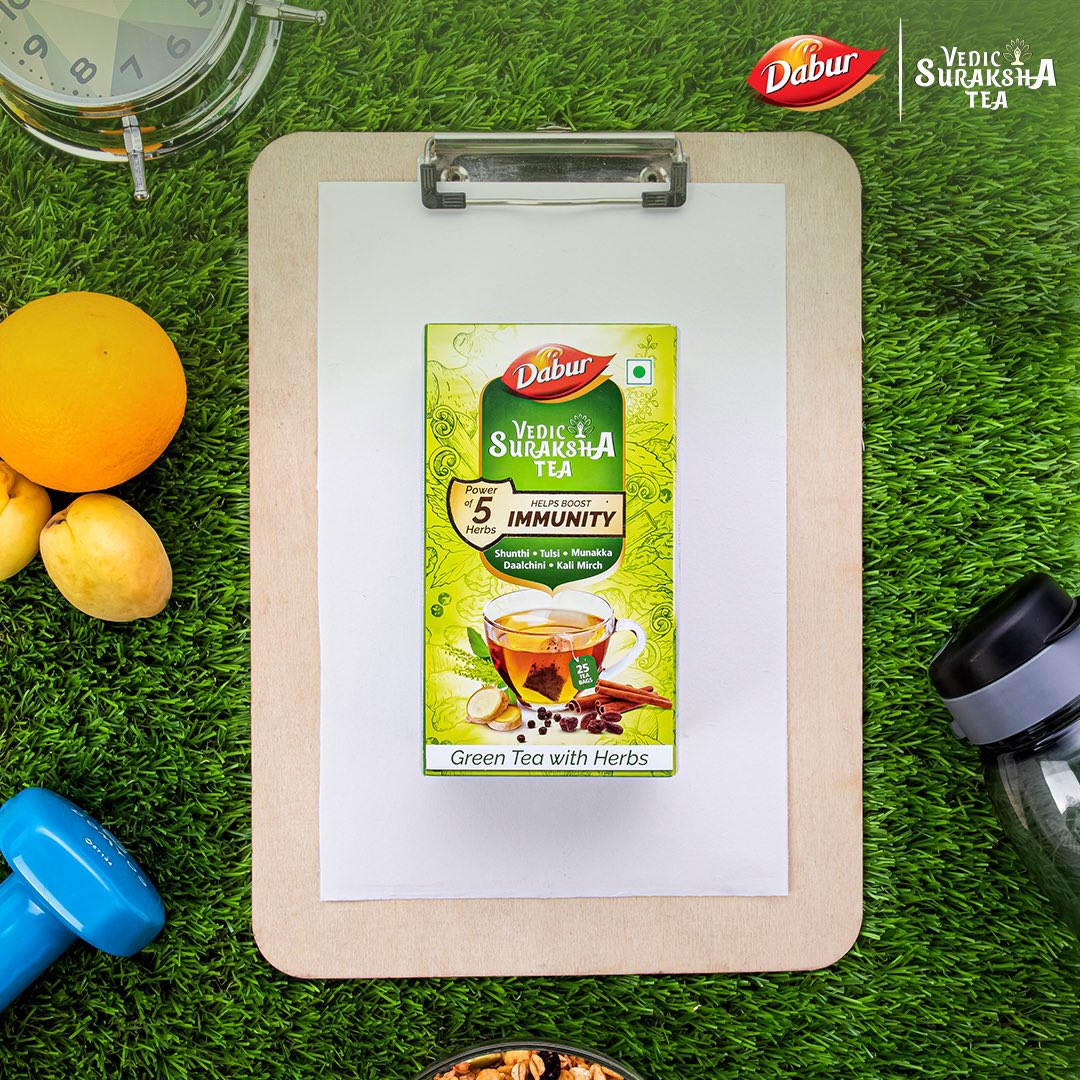 Exercise, eat good, sleep on time, keep hydrated and have Green Tea daily.

Buy now: bit.ly/348Mt0t

#Dabur #powerof5herbs #immunity #tea #tealover #health #beverage #healthlifestyle #teablogger #foodstagram #stayfit #newlaunch #teatime #chai #chailover #greentea