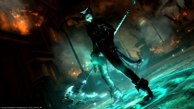 一瞬だけ髪を青く染めてダークセルジュ作って撮ってた 