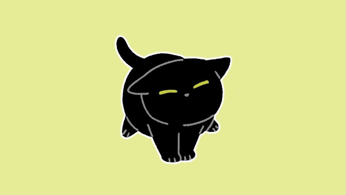 cat no humans black cat animal focus simple background outline closed eyes  illustration images