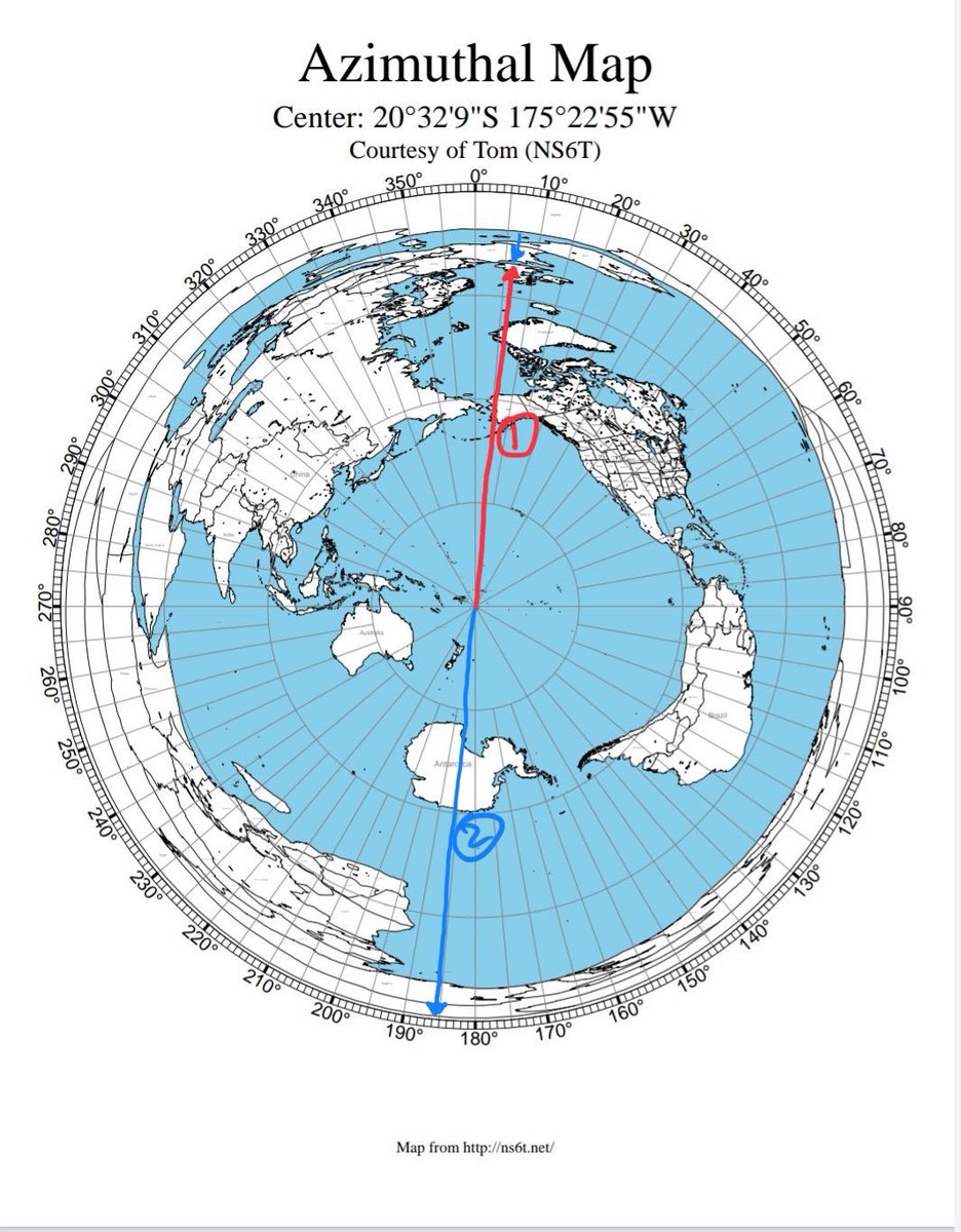 CriticalStress_'s tweet photo. Many folks are understandable confused by the two arrivals of the eruption shockwave seen here in the UK and as @USGSVolcanoes posted in the US.

In case it helps, here is an azimuthal map of the world centred on Tonga, showing the two paths of the wave to the UK. https://t.co/TjM1WCZHkJ