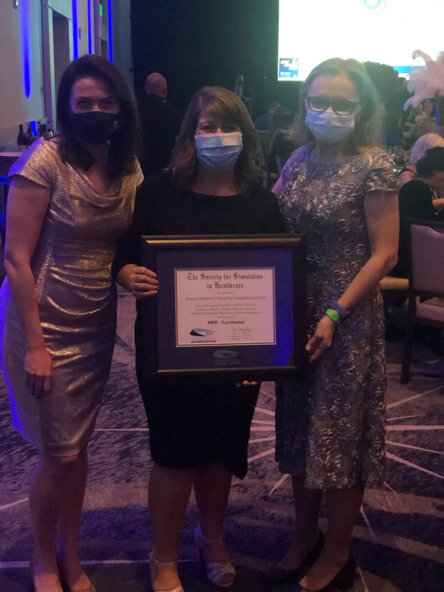Texas Children's Quality Education and Simulation (@tchquest) on Twitter photo So proud to receive our certificate for <a href="/SSHorg/">Society for Simulation in Healthcare</a> accreditation last night at #IMSH2022 Diamond Ball. Thank you again to everyone <a href="/TexasChildrens/">Texas Children's</a> who made this possible. <a href="/RoyanneLichlit1/">Royanne Lichliter</a> <a href="/CaraDoughty1/">Cara Doughty</a> <a href="/MelissaCashin1/">Melissa Cashin</a> <a href="/GemmaElegores/">Gemma Elegores</a> <a href="/pemdoc/">Daniel</a> & so many others. And thanks again to SSH. So proud to receive our certificate for <a href="/SSHorg/">Society for Simulation in Healthcare</a> accreditation last night at #IMSH2022 Diamond Ball. Thank you again to everyone <a href="/TexasChildrens/">Texas Children's</a> who made this possible. <a href="/RoyanneLichlit1/">Royanne Lichliter</a> <a href="/CaraDoughty1/">Cara Doughty</a> <a href="/MelissaCashin1/">Melissa Cashin</a> <a href="/GemmaElegores/">Gemma Elegores</a> <a href="/pemdoc/">Daniel</a> & so many others. And thanks again to SSH.