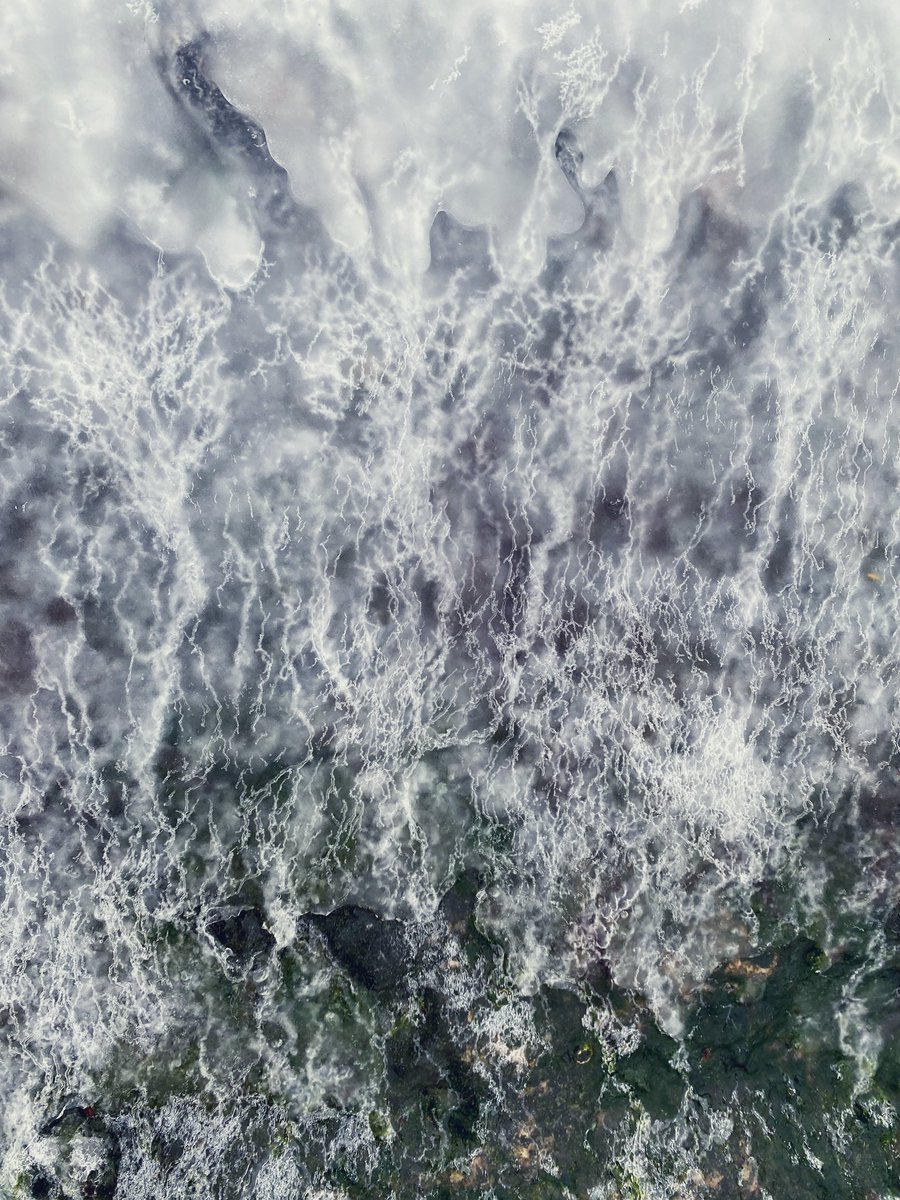 ata_grl's tweet photo. GN from the salty ice forms on my Connecticut coastline rocks https://t.co/0NZ6RGX2OX