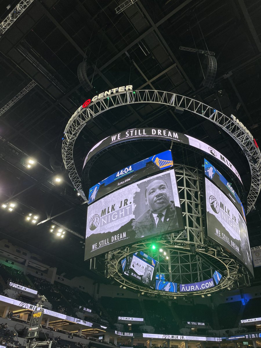 GenNOWdjs's tweet photo. The GenNOW Squad is back in action at tonight’s @Timberwolves game. It’s MLK, Jr night, so we have lots of empowering music &amp; special surprises in store for the fans at @targetcentermn. 

#MLKDAY #RaisedByWolves #GenNOWdjs https://t.co/D6bMkMHefz