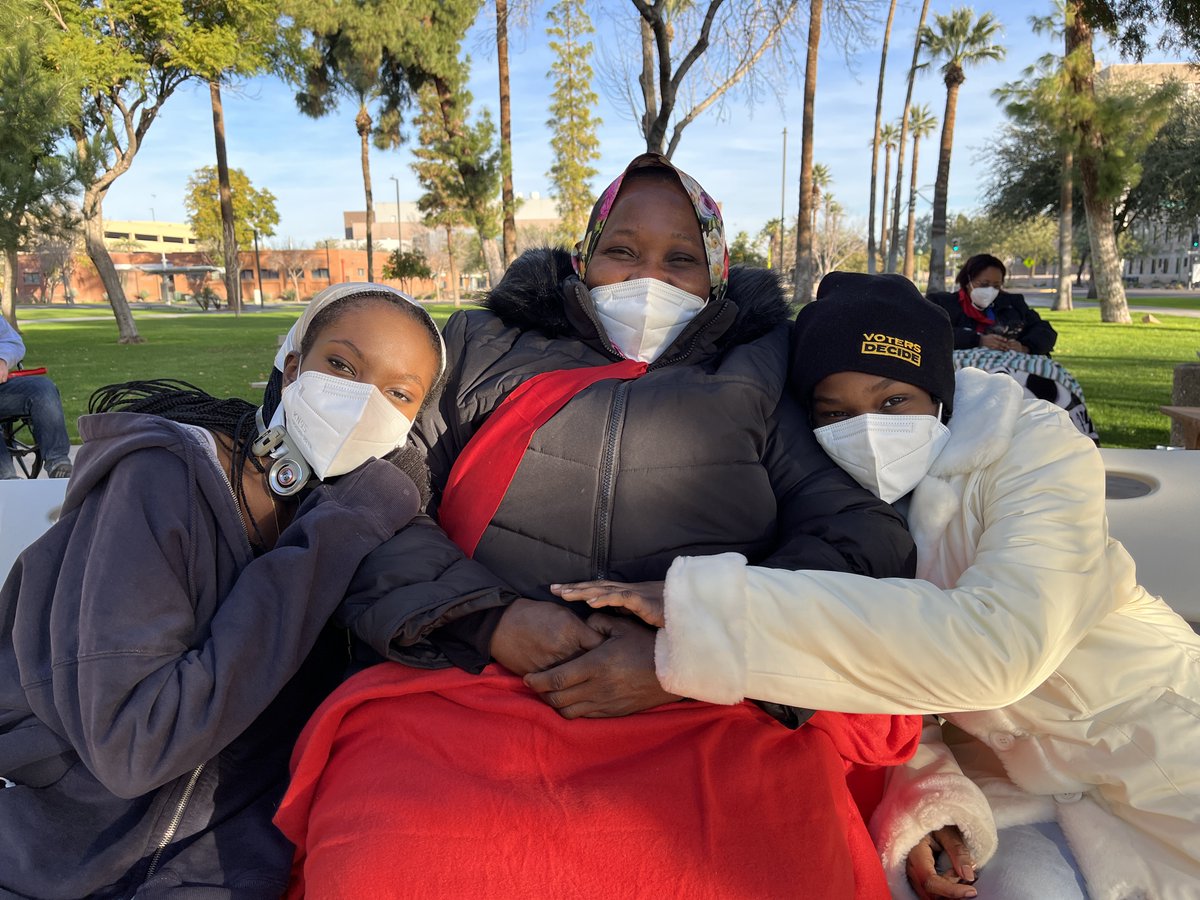 WeAreWrkrPwr's tweet image. Noura &amp;amp; Noon fasted in solidarity w/ their mom, Jawaher, on day 3 of her #HungerStrike4Democracy.

"As a Sudanese refugee it's important my daughters &amp;amp; community have a voice. I would be killed in my home country for this. I'll do everything I can to protect our freedom to vote."