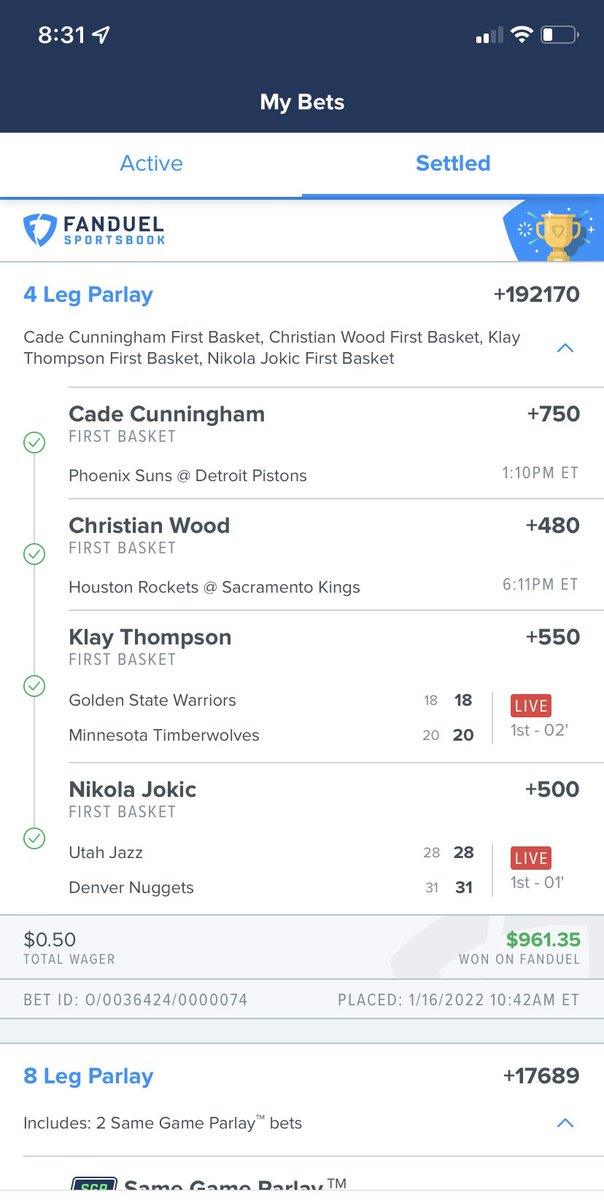 bmx1195's tweet image. $.50 to $961. Picking a sport you don’t watch at all @FDSportsbook @bubbagumpino @ToneDigz @HammerDAHN