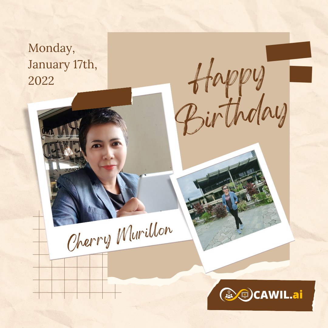 AiCawil's tweet photo. The https://t.co/gWm8OePbI8 Team wishes happy birthday to our CEO &amp; Founder, @CherryM42435772  🥳🎉. We wish you all the best from https://t.co/gWm8OePbI8...
#cawilai #AIforGood https://t.co/sxlEznYiqe