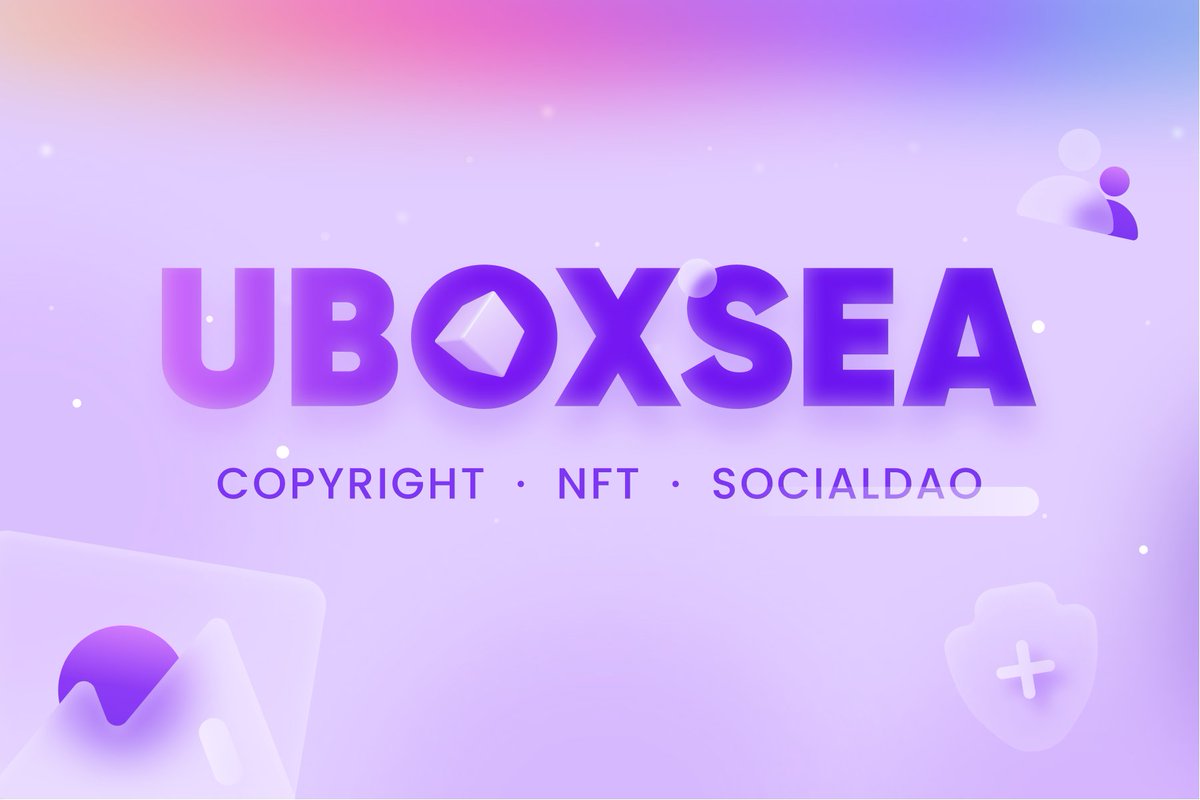 UBOXDAO's tweet photo. UBOXSEA is an NFT comprehensive service platform that provides copyright services. We integrate the actual copyright system into the NFT to help artists and collectors create a safe, and reliable creation and trading environment.

official site https://t.co/3gINEkEeLX
#NFT #DeFi https://t.co/Jt3nk1mT34