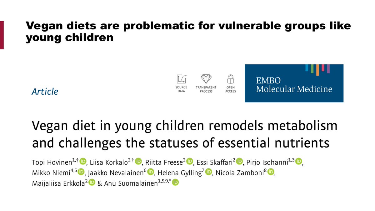 TyBealPhD's tweet photo. Vegan diets in young children can lead to deficiencies in essential nutrients, including DHA, vitamin A, and vitamin D, even when designed by nutritionists.
https://t.co/tNaTCk0OjS https://t.co/Y9OIWDTygF