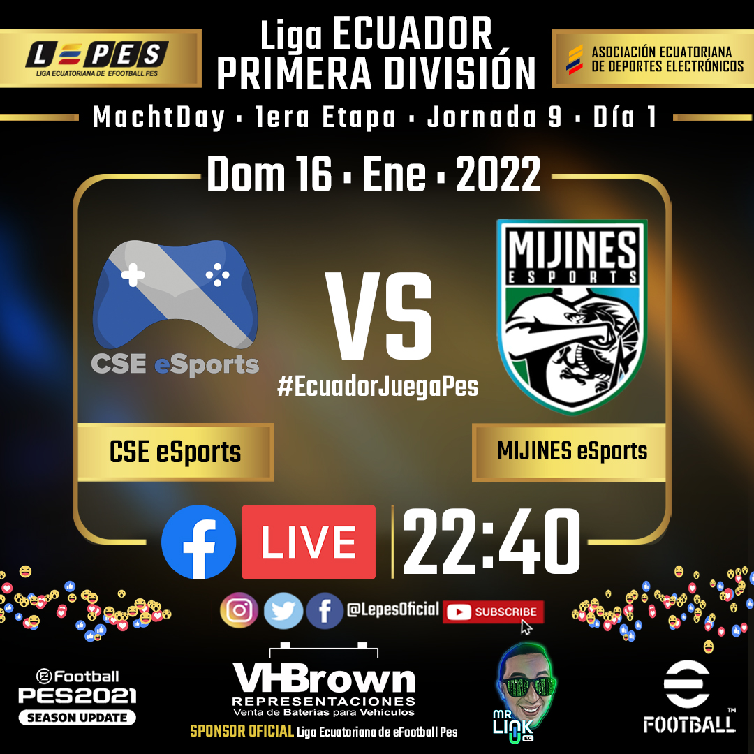 Hoy día por #LEPES 
.
JORNADA 9 - DIA 1
.
<a href="/masterteamec/">MASTER TEAM</a> vs #eGuayaquilCity
<a href="/CSE_eSports/">eSports.CSE</a> vs <a href="/MijinesForever/">MIJINES ESPORTS</a>
