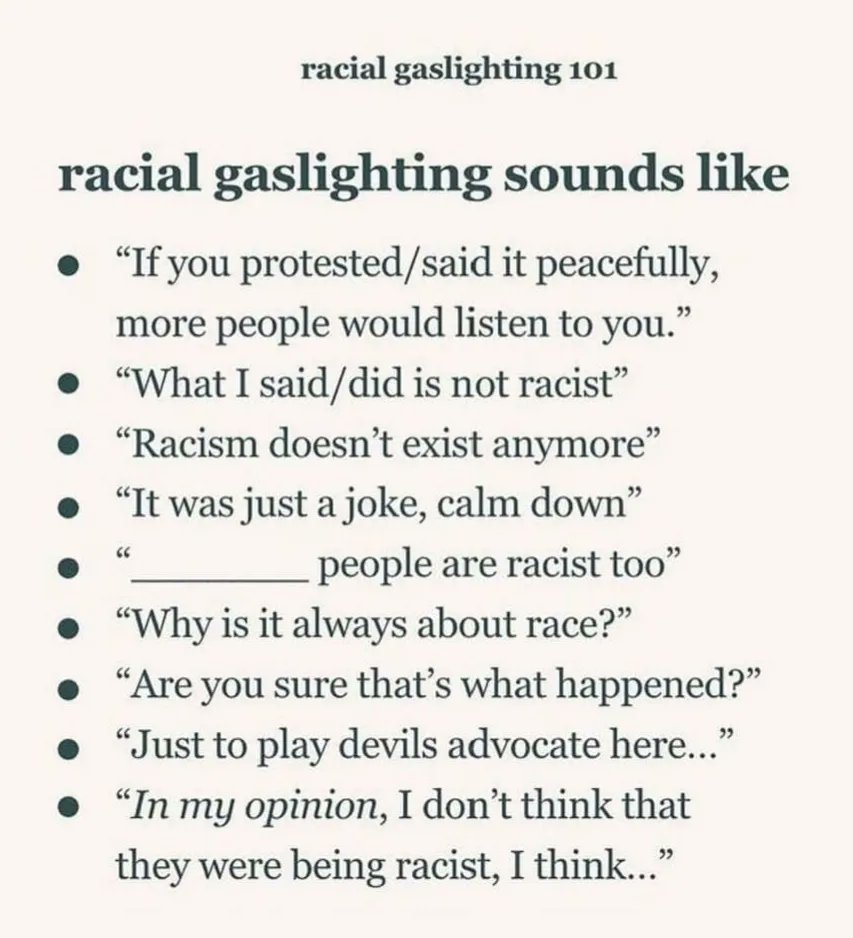 afr0rican's tweet photo. #RacialGaslighting -The Red Flags of Racial Intolerance and Insensitivity

https://t.co/OrFzYBZ9Se https://t.co/1V7RcfpOeT