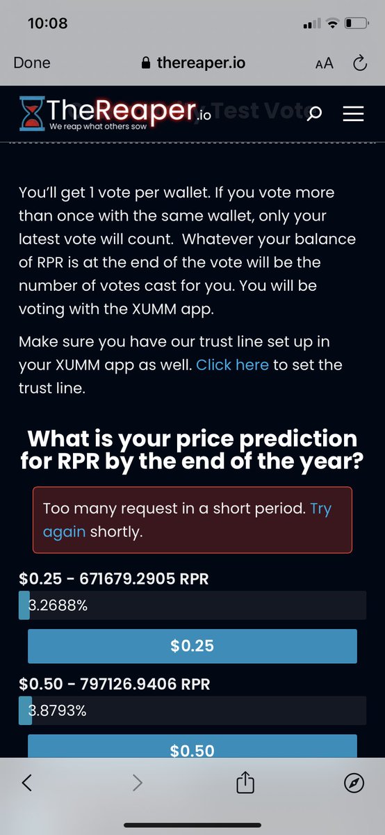 reenanrivera's tweet photo. @TheReaperCoin Looks like the system is a little busy RN! 😅😅😅 https://t.co/cMZSZ16DR4