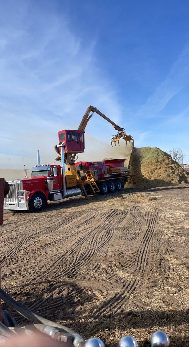 Get you a grinder man who is willing to get his truck out and drive an hour to grind 50 bales just for you because today was the only day that I was able to get it done. Daffer Hay Grinding is the real goat. 🐐🐐