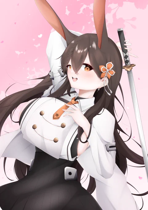 筑摩ちゃ...!!🐰🌸
#アズールレーン 